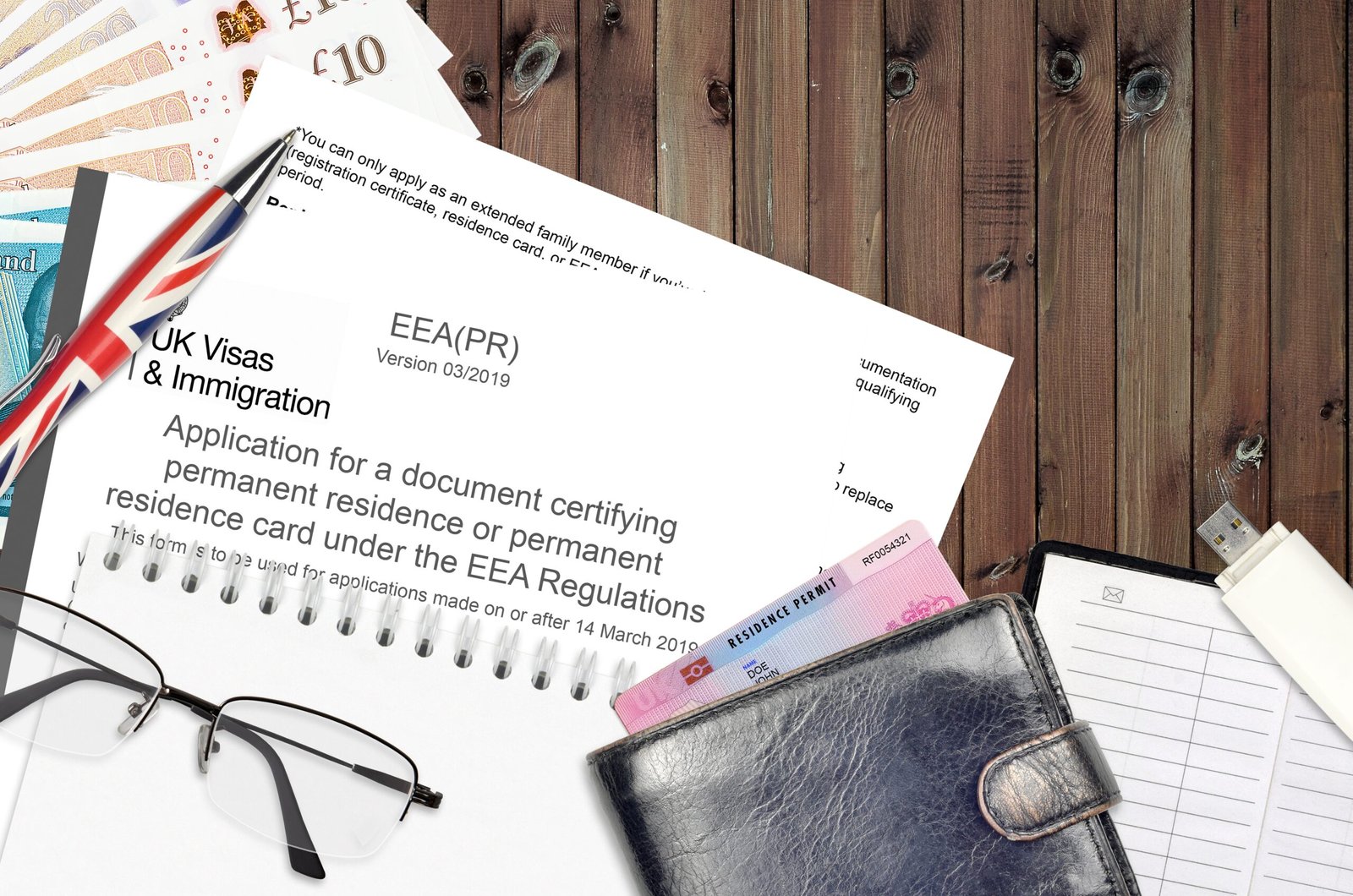 English form EEA PR application for a document certifying permanent residence or permanent residence card under the EEA regulations from UK visas and immigration services